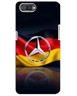 Чехол для Realme C2 с картинкой «Mercedes — флаг Германии»