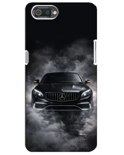Чехол для Realme C2 с картинкой «Mercedes в дыму»