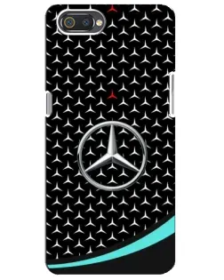 Чехол для Realme C2 с картинкой «Mercedes — бирюзовый акцент»