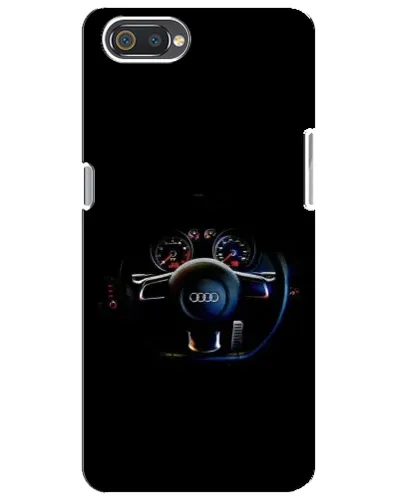 Чехол для Realme C2 с картинкой «Салон Audi — руль»