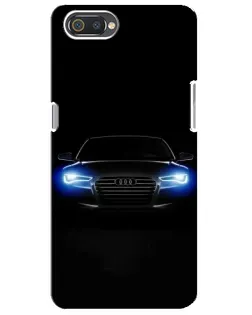 Чехол для Realme C2 с картинкой «Audi в неоне»