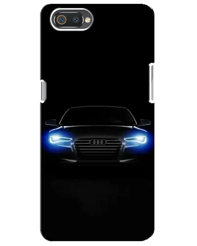 Чехол для Realme C2 с картинкой «Audi в неоне»