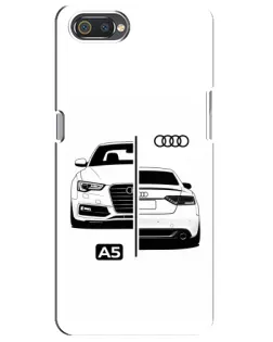 Чехол для Realme C2 с картинкой «Audi — контрастный дизайн»