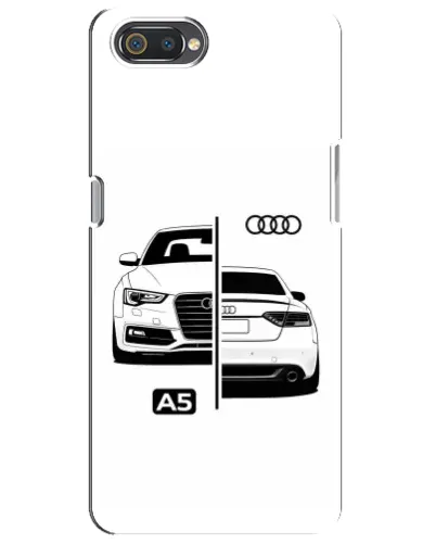 Чехол для Realme C2 с картинкой «Audi — контрастный дизайн»