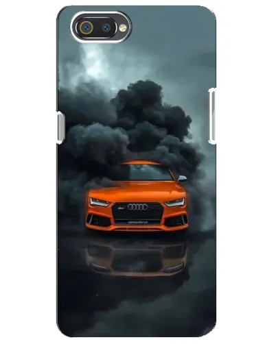 Чехол для Realme C2 с картинкой «Audi в облаках дыма»