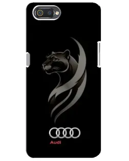 Чехол для Realme C2 с картинкой «Графика — пантера и Audi»