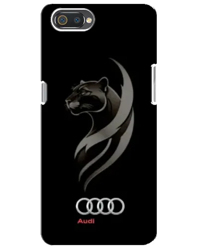 Чехол для Realme C2 с картинкой «Графика — пантера и Audi»
