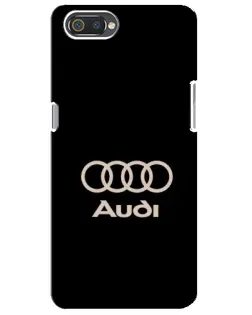 Чехол для Realme C2 с картинкой «Audi — золотой логотип»