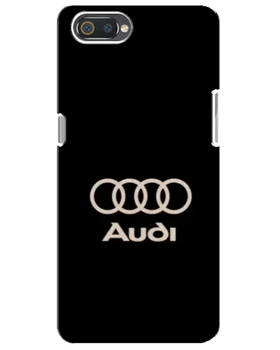 Чехол для Realme C2 с картинкой «Audi — золотой логотип»