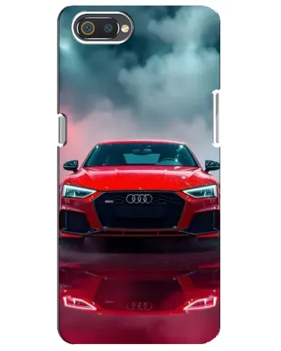 Чехол для Realme C2 с картинкой «Audi RS — красный стиль»