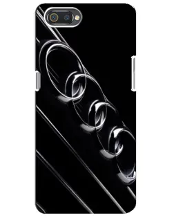 Чехол для Realme C2 с картинкой «Audi — абстрактные кольца»