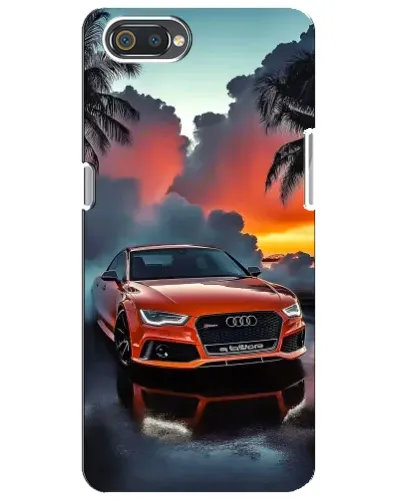 Чехол для Realme C2 с картинкой «Audi — закат»