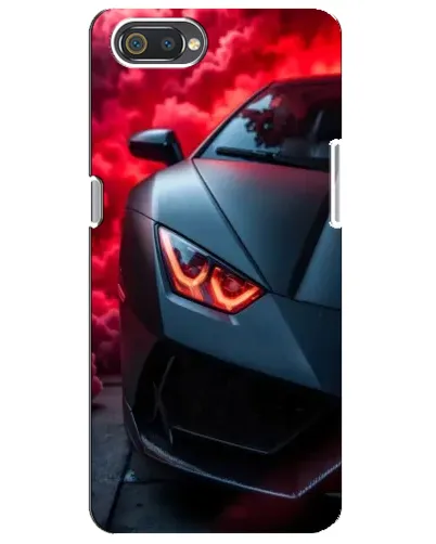 Чехол для Realme C2 с картинкой «Lamborghini красное сияние»