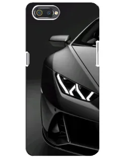 Чехол для Realme C2 с картинкой «Lamborghini фары детализация»