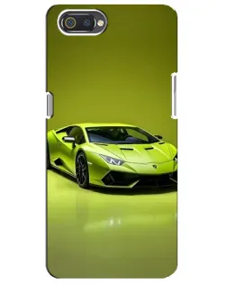 Чехол для Realme C2 с картинкой «Салатовый Lamborghini Huracan»