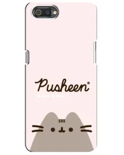 Чехол для Realme C2 с картинкой «Pusheen логотип»