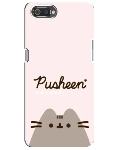 Чехол для Realme C2 с картинкой «Pusheen логотип»