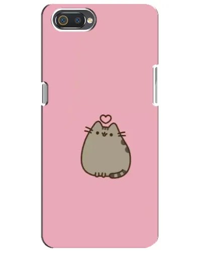 Чехол для Realme C2 с картинкой «Pusheen сердце»
