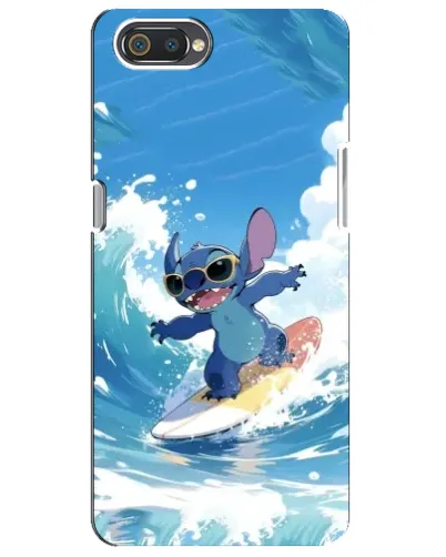 Чехол для Realme C2 с картинкой «Стич на волне»