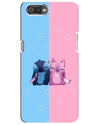 Чехол для Realme C2 с картинкой «Stitch и Angel Love»