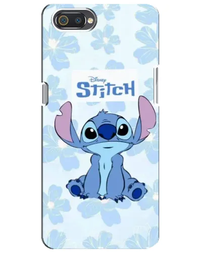 Чехол для Realme C2 с картинкой «Stitch среди цветов»