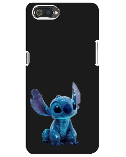 Чехол для Realme C2 с картинкой «Стич на черном»