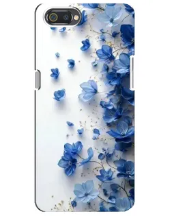 Чохол для Realme C2 з картинкою «Блакитний квітковий каскад»