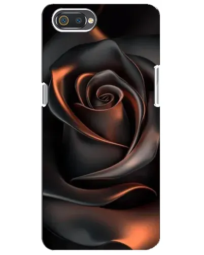 Чохол для Realme C2 з картинкою «Шовкова чорна троянда»