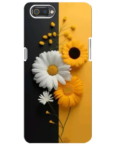 Чохол для Realme C2 з картинкою «Соняшник та ромашка»
