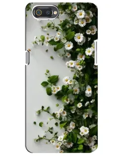 Чохол для Realme C2 з картинкою «Гілка дрібних білих квітів»