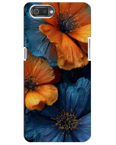 Чохол для Realme C2 з картинкою «Яскрава синьо-помаранчева флора» Чохол для Realme C2 з картинкою «Яскрава синьо-помаранчева флора»