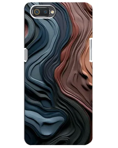 Чехол для Realme C2 с картинкой «Цветные волны каньона»