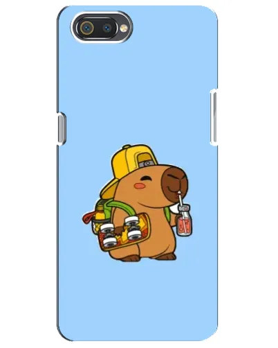 Чохол для Realme C2 з картинкою «Капібара на скейті»