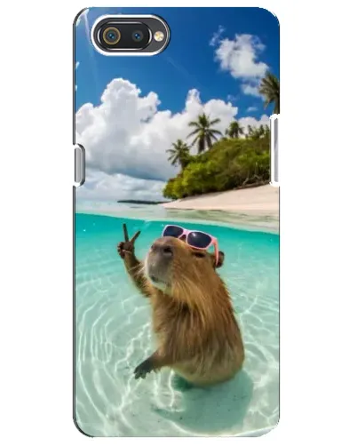 Чохол для Realme C2 з картинкою «Капібара на морі»