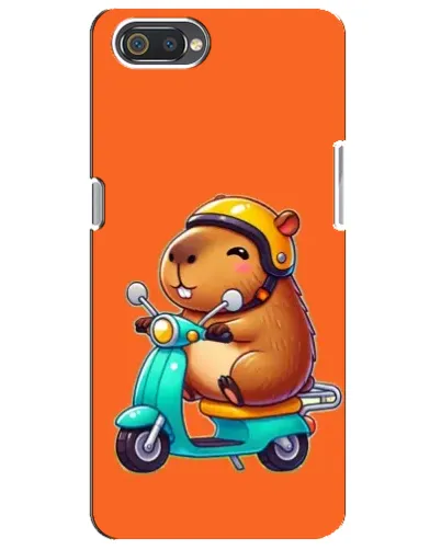 Чохол для Realme C2 з картинкою «Капібара на скутері»