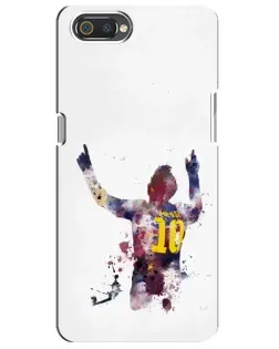 Чехол для Realme C2 с картинкой «Акварельный Месси Барселона»