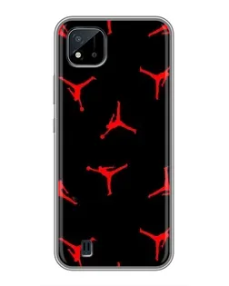 Чохол для Realme C11 (2021) / C20 з картинкою «Jordan Red Pattern»