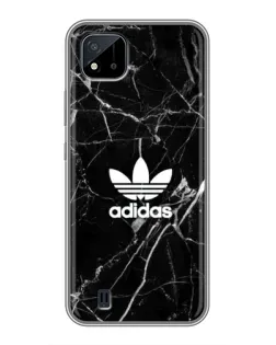 Чехол для Realme C11 (2021) / C20 с картинкой «Белый мрамор Adidas»