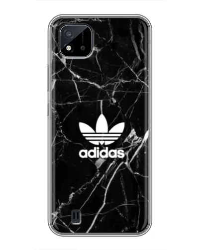 Чехол для Realme C11 (2021) / C20 с картинкой «Белый мрамор Adidas»