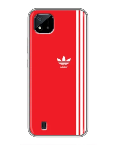 Чехол для Realme C11 (2021) / C20 с картинкой «Красный минимализм Adidas»