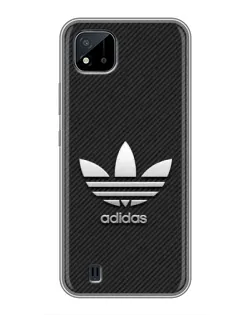 Чехол для Realme C11 (2021) / C20 с картинкой «Adidas Карбоновая текстура»