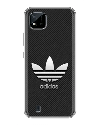 Чехол для Realme C11 (2021) / C20 с картинкой «Adidas Карбоновая текстура»