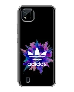 Чехол для Realme C11 (2021) / C20 с картинкой «Взрыв красок Adidas»