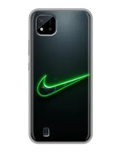 Чохол для Realme C11 (2021) / C20 з картинкою «Неоновий контур Nike»