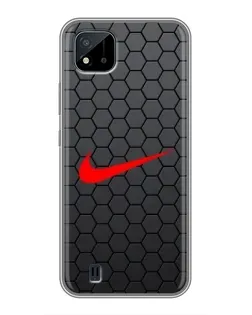 Чехол для Realme C11 (2021) / C20 с картинкой «Nike — карбоновая сетка» Чехол для Realme C11 (2021) / C20 с картинкой «Nike — карбоновая сетка»