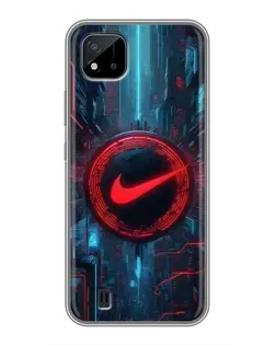 Чехол для Realme C11 (2021) / C20 с картинкой «Техногенный стиль Nike»