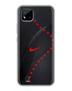 Чехол для Realme C11 (2021) / C20 с картинкой «Абстрактный дизайн Nike»