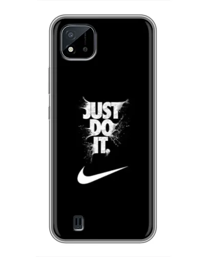 Чехол для Realme C11 (2021) / C20 с картинкой «Текстовый принт Nike»