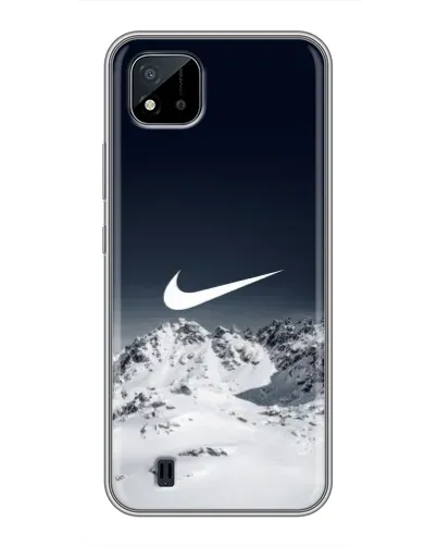 Чехол для Realme C11 (2021) / C20 с картинкой «Nike — зимние горы»