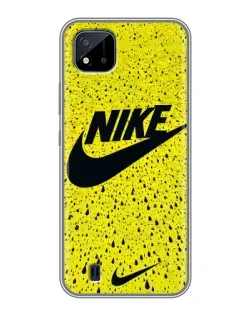Чехол для Realme C11 (2021) / C20 с картинкой «Желтый текстурный Nike»